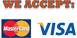 We Accept Visa & MasterCard
